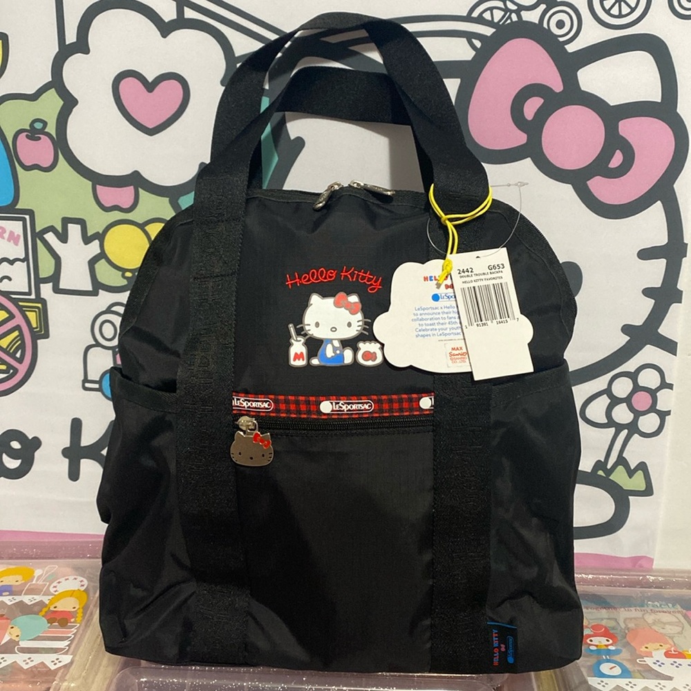 NWT New LeSportsac x Hello Kitty 45th Anniversary sanrio double trouble backpack